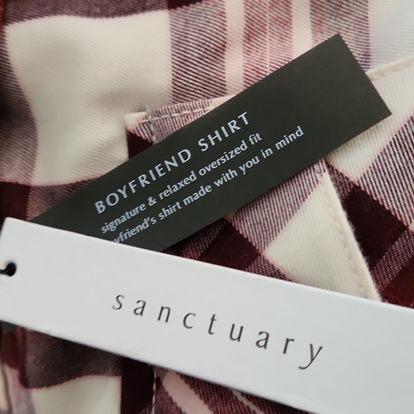 Sanctuary Boyfriend for Life Renegade Plaid Long Sleeve Button Front Relaxed Fit - Picture 14 of 16